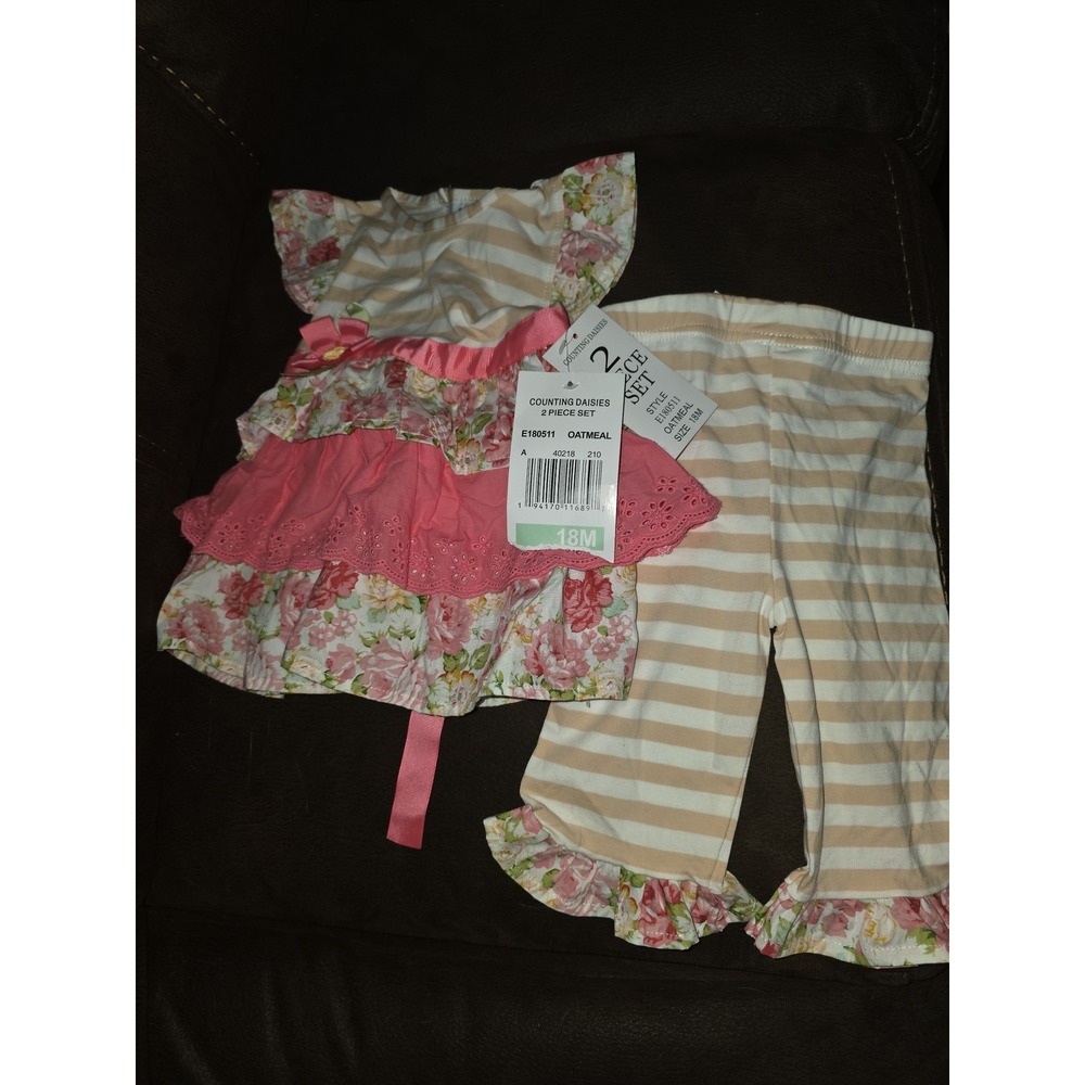 Counting daisies spring floral Easter outfit‎ size 18 months nwt